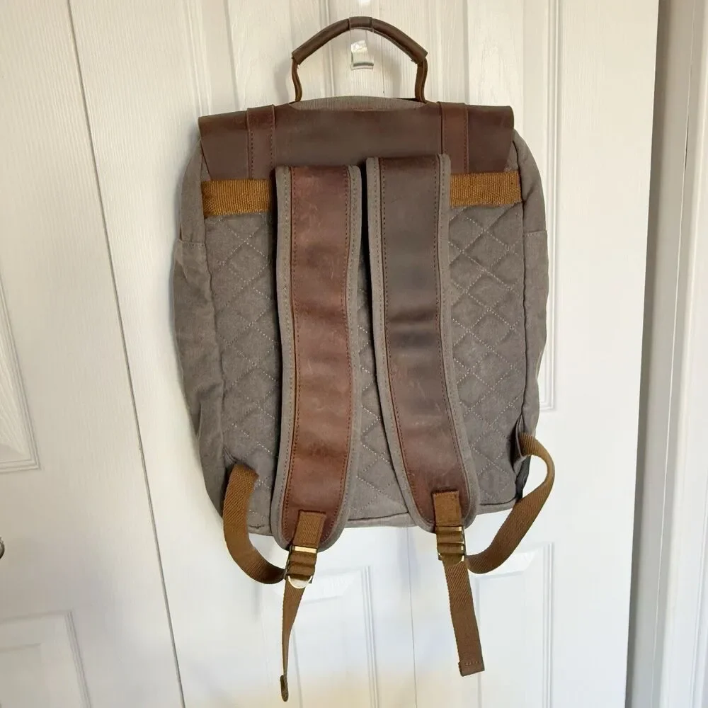 Rugged canvas hipster adventure backpack - Picture 2 of 16